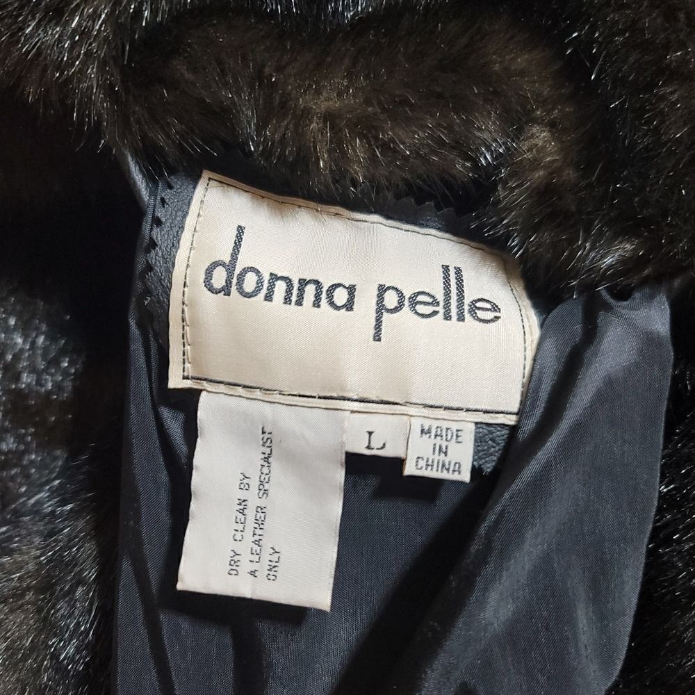 Donna Pelle RARE Vintage FULLY Reversable Leather & Faux Fur Coat - Picture 6 of 6